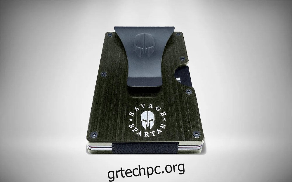Savage Spartan Tactical Wallet |  Λεπτή μινιμαλιστική θήκη πιστωτικής κάρτας από αλουμίνιο που μπλοκάρει RFID