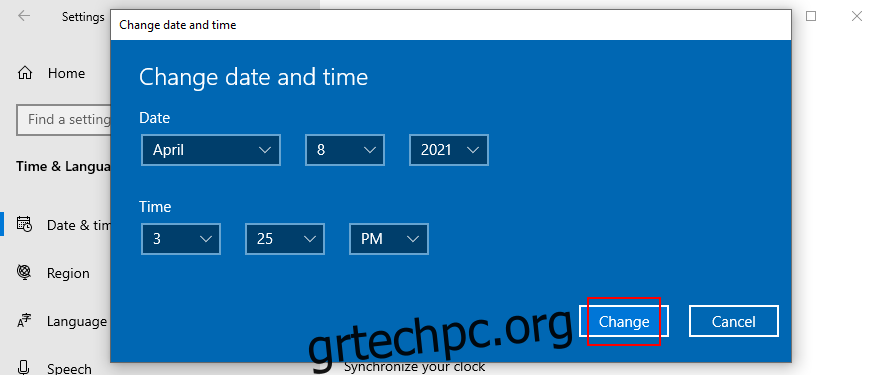 Τα Windows 10 δείχνουν πώς να αλλάξετε την ημερομηνία και την ώρα