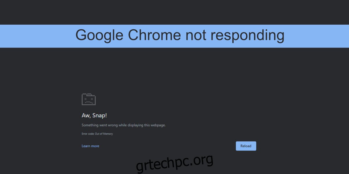 Το Google Chrome δεν ανταποκρίνεται