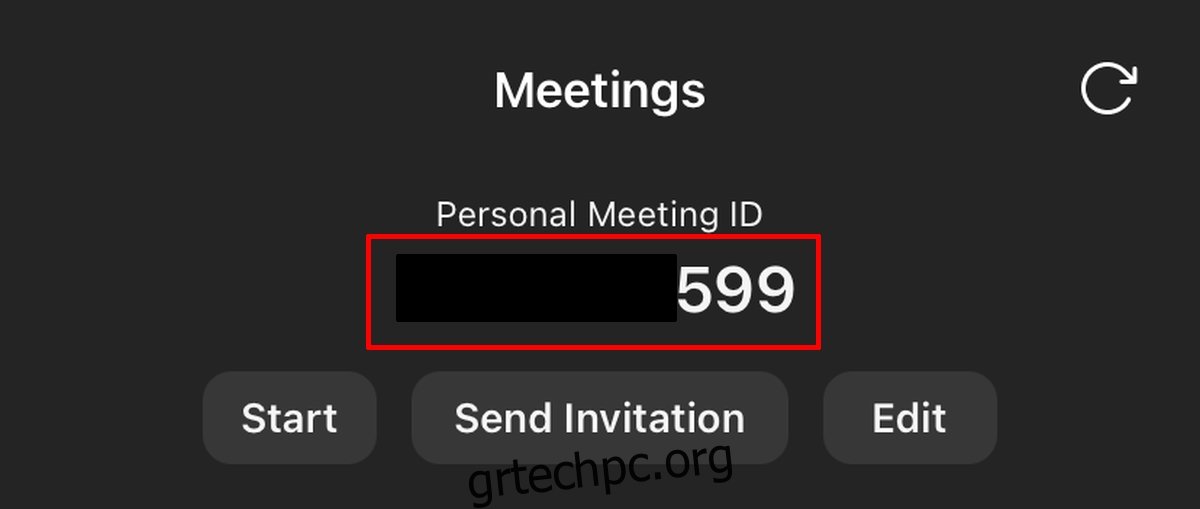 zoom personal Meeting ID 