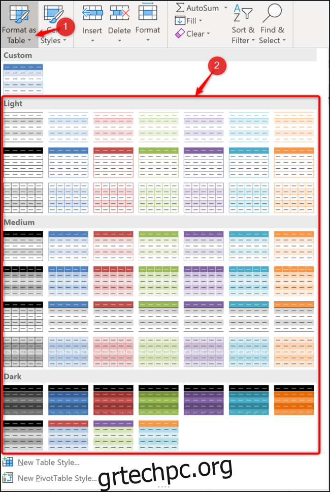 Πώς να εφαρμόσετε τη σκίαση σε εναλλακτικές σειρές στο Excel