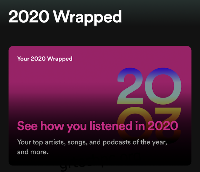 Το Wrapped 2020 θα είναι στην κορυφή του 