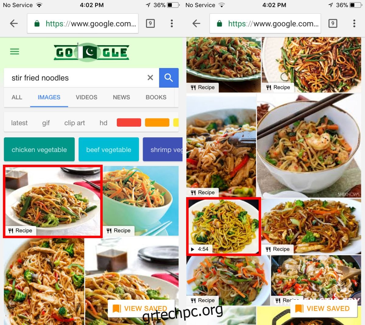 Πώς να βρείτε συνταγές στην Αναζήτηση εικόνων Google