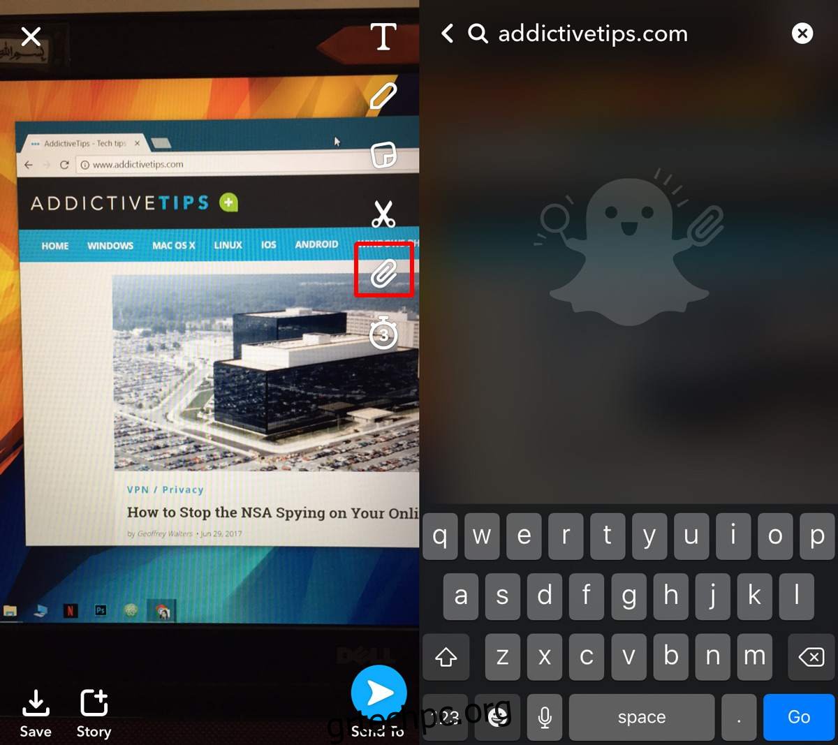 Πώς να στείλετε και να δείτε συνδέσμους στο Snapchat