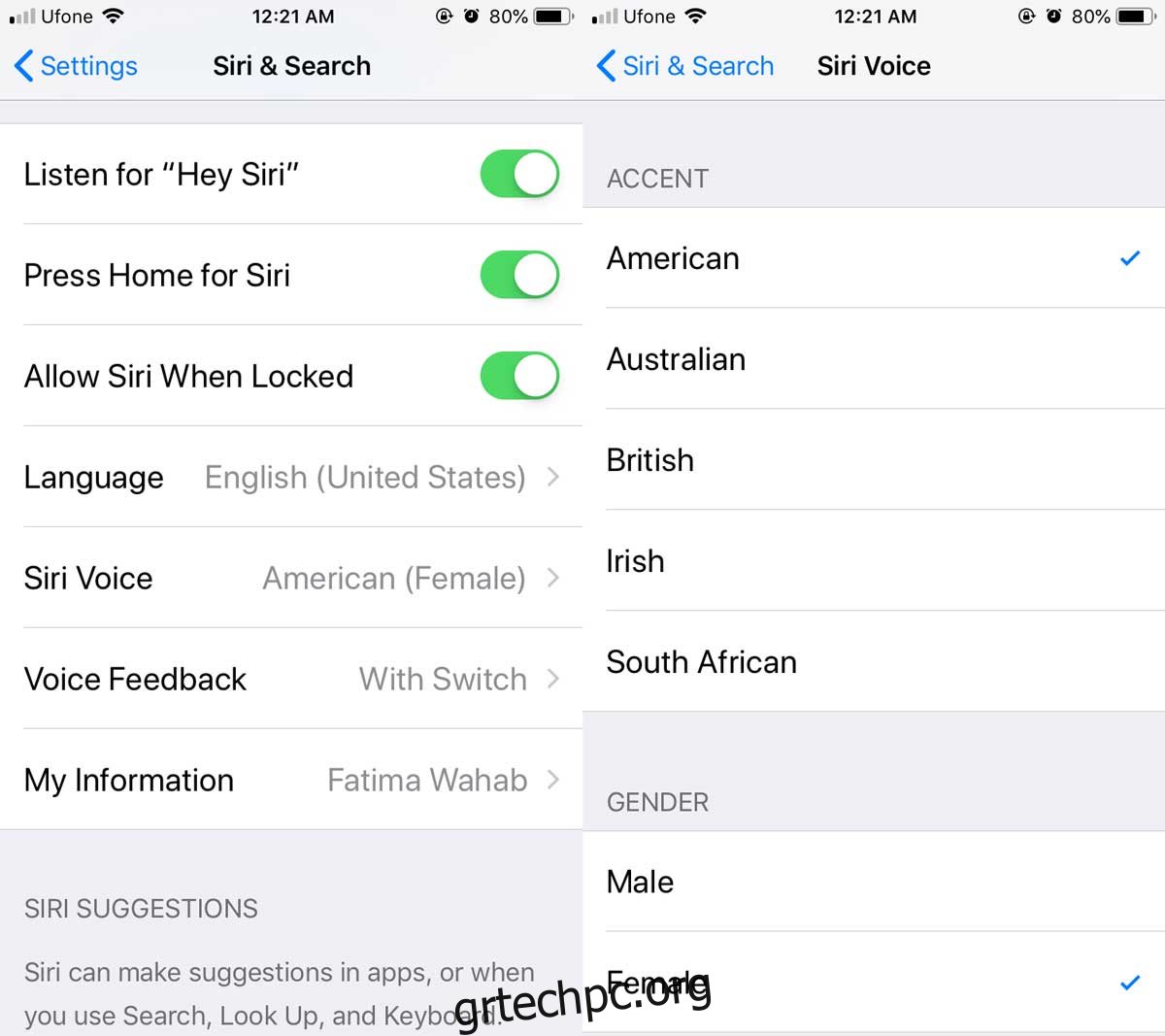 Πώς να αλλάξετε την προφορά του Siri στο iOS 12