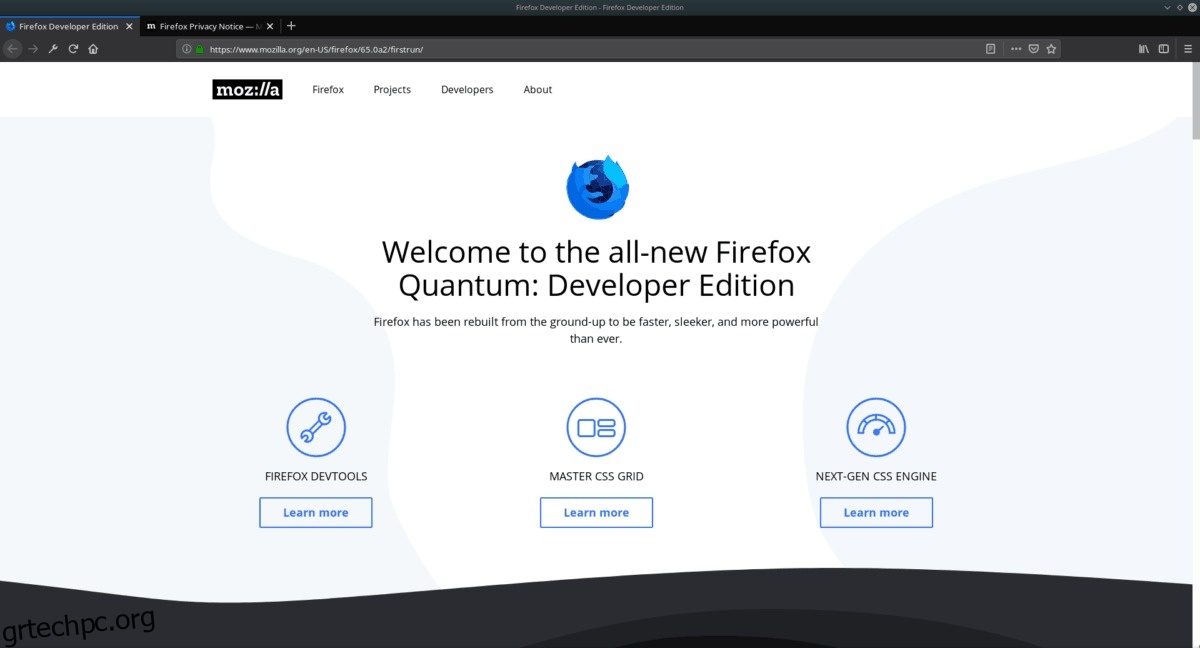 Πώς να εγκαταστήσετε το Firefox Developer Edition σε Linux