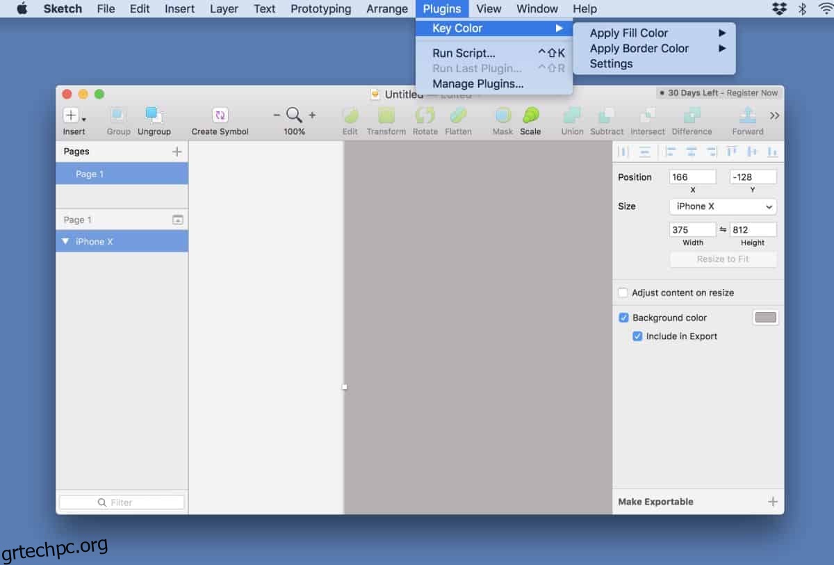 Πώς να εφαρμόσετε χρώματα μέσω πλήκτρων πρόσβασης στο σκίτσο στο macOS