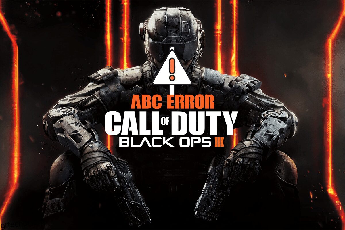 Διορθώστε το σφάλμα Black Ops 3 ABC στο PS4
