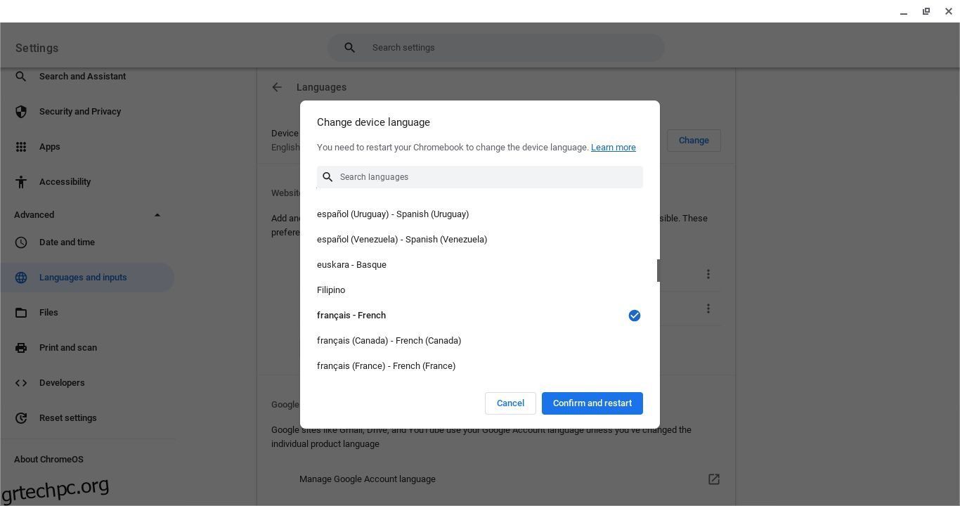 Πώς να αλλάξετε γλώσσα σε ένα Chromebook